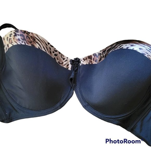 Maidenform Other - FINAL markdown Body Form SIZE: 38DD bra in black with leopard print detail (C8)